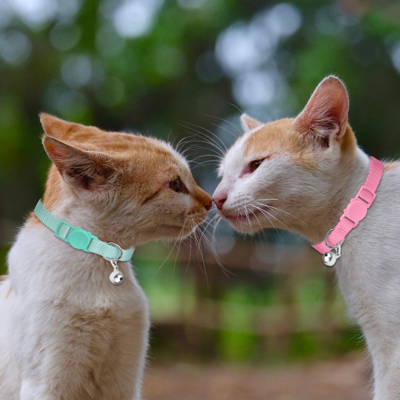 Waoduld 16 PCS Breakaway Cat Collars,Kitten Collar with Bell Cat Collars for Boy Girl Cats Breakaway Collar for Cats 7.5-12.6 Inch - Image 2