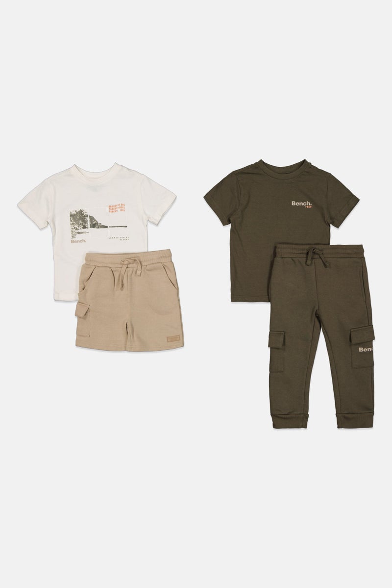 Bench Kids Boy 4 Pieces Graphic Print Top And Bottom Set, Multicolor - Image 5