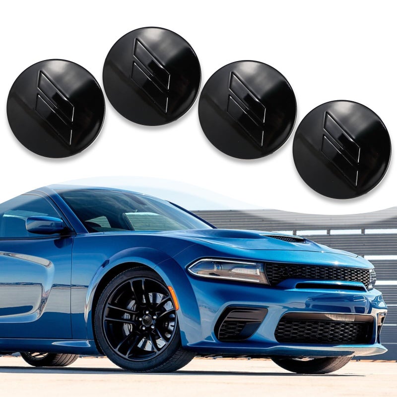 ZDEERAOTO 63mm25 inches Slash Wheel Center Cap Covers HubCap Emblem Badge Trim Compatible with Dodge Charger Challenger Durango Hornet Dart RT SRT Magnum Nitro Journey Caliber - Image 3
