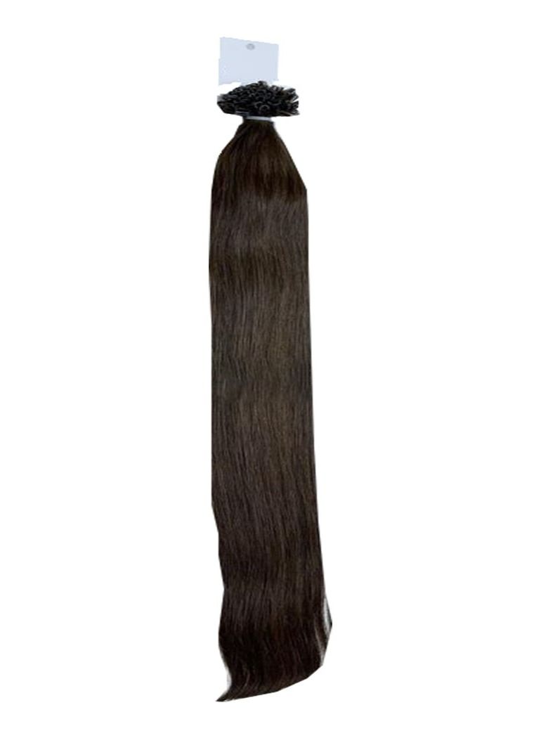 Estelle U Tip Hair Extensions Human Hair 24 Inch Extensions with Natural Hair 100Strands Keratin Bond Hair Extensions Soft Long Lasting Anti Tangle Color No 2 - Image 2