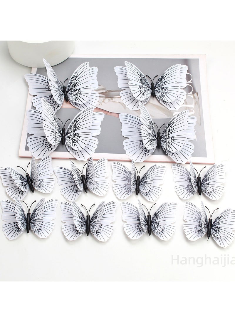 Hanghaijia - 12 PCS Mixed Butterfly Stereo Wall Stickers , Removable DIY Home Nursery Scene Ambience Decoration - Image 1