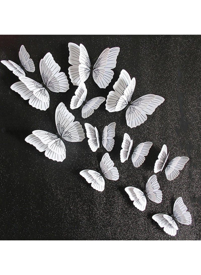 Hanghaijia - 12 PCS Mixed Butterfly Stereo Wall Stickers , Removable DIY Home Nursery Scene Ambience Decoration - Image 1