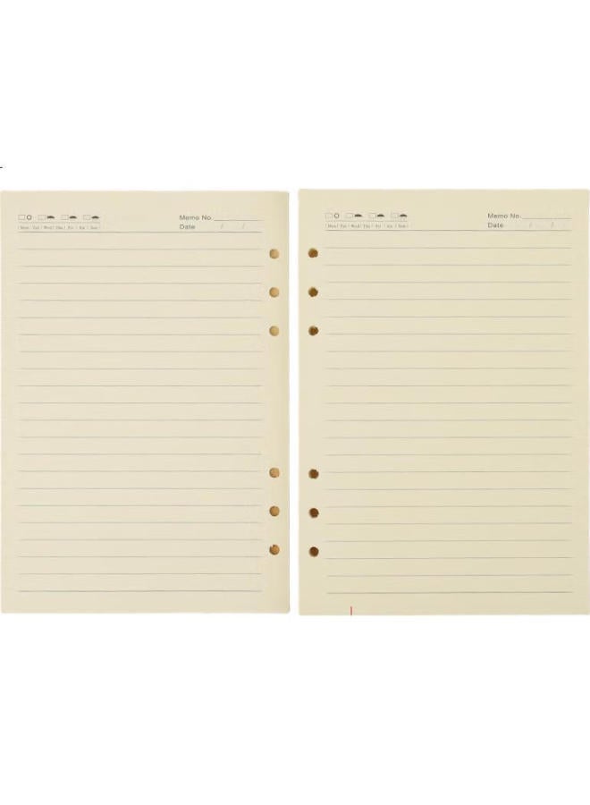 Tango A5 Loose-Leaf Refill Paper With Ruled Lines, Thickened 100G, Suitable For 6-Ring Loose-Leaf Notebooks, For Exam Preparation, Error Correction, Homework, Notes, Meeting Minutes, Universal Replacement Refills, 92 Sheets Per Pack, 10 Packs - Image 1