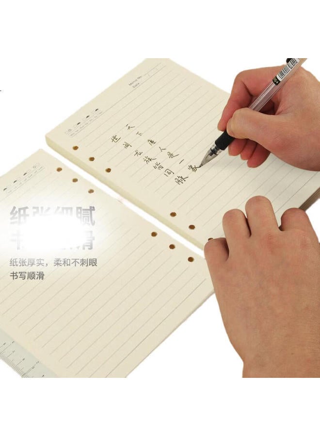 Tango A5 Loose-Leaf Refill Paper With Ruled Lines, Thickened 100G, Suitable For 6-Ring Loose-Leaf Notebooks, For Exam Preparation, Error Correction, Homework, Notes, Meeting Minutes, Universal Replacement Refills, 92 Sheets Per Pack, 10 Packs - Image 3