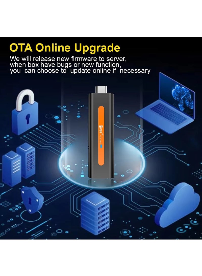 TV98 Android 14.0 TV Stick ATV Stick, Support 3D 8K HDR10+ Video, H618 Mini Smart TV Box Streaming Media Player, WiFi6 Dual 2.4G/5.8Ghz BT5.0 4K AV1,Voice Control Smart Home Player (2GB + 16GB) - Image 5