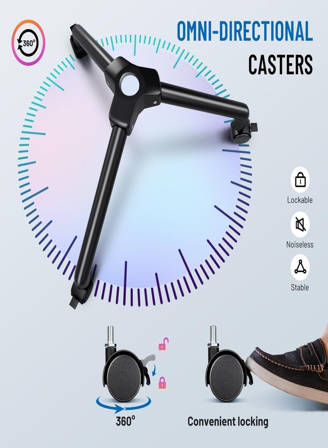 CAHAYA Projector Tripod Stand Adjustable: Height 29 to 65in Projector with Casters Universal Laptop Stand Portable Multifunctional DJ Rack Stand for Outdoor Movies Computer Book DJ Equipment CY0332 - Image 5