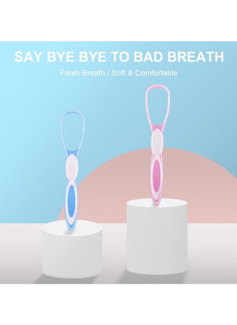 ORiTi - ORiTi 2 Pack Reusable Reduce Bad Breath Tongue Scraper Pink 26 x 8 x 13cm - Image 1