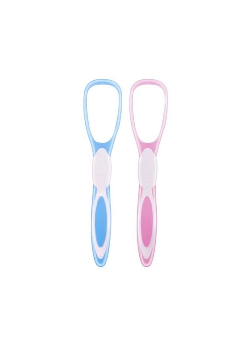 ORiTi - ORiTi 2 Pack Reusable Reduce Bad Breath Tongue Scraper Pink 26 x 8 x 13cm - Image 1