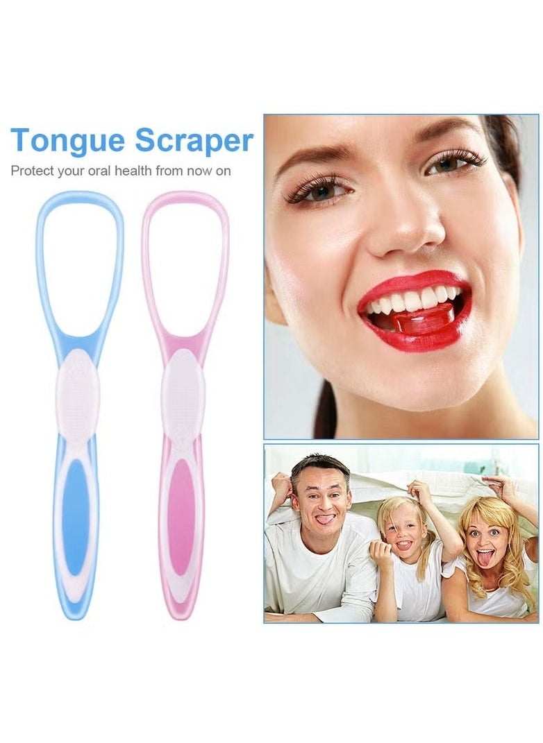ORiTi - ORiTi 2 Pack Reusable Reduce Bad Breath Tongue Scraper Pink 26 x 8 x 13cm - Image 1