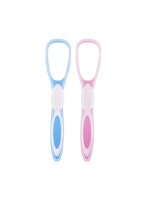 ORiTi 2 Pack Reusable Reduce Bad Breath Tongue Scraper Pink 26 x 8 x 13cm