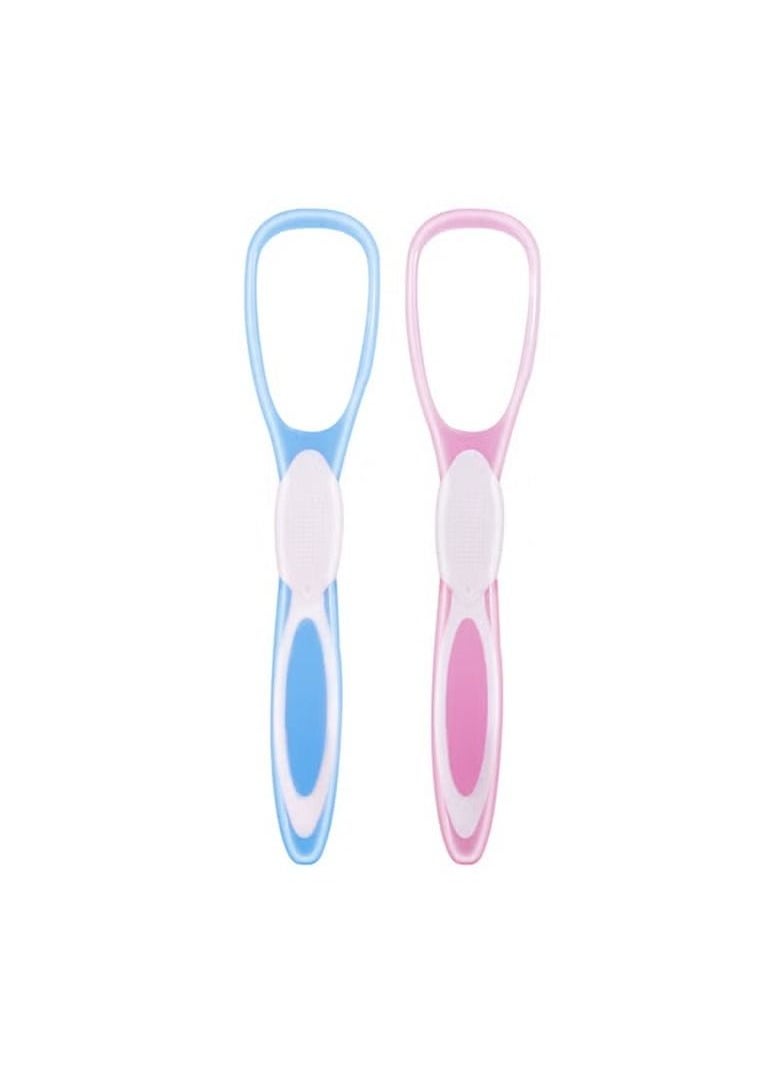 ORiTi - ORiTi 2 Pack Reusable Reduce Bad Breath Tongue Scraper Pink 26 x 8 x 13cm - Image 1
