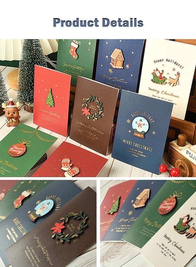 7 Pack Christmas Cards - Holiday Cards with Envelopes 7 Assorted Designs Bulk, Perfect to Send Warm Wishes to Friends and Family - Image 5