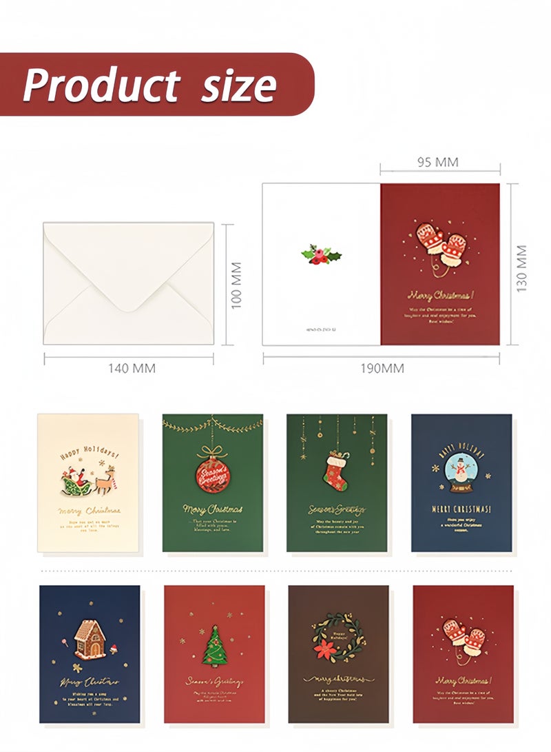 7 Pack Christmas Cards - Holiday Cards with Envelopes 7 Assorted Designs Bulk, Perfect to Send Warm Wishes to Friends and Family - Image 4