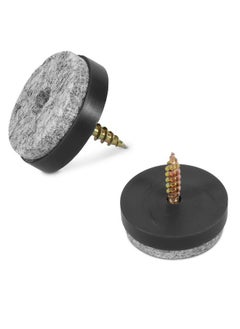 Navaris Navaris Felt Pads for Furniture (50 Pieces) - Round Screw-in Sliders for Chair Legs, Feet - Floor Gliders to Protect Hardwood - 1-1/8", Black  - Image 5