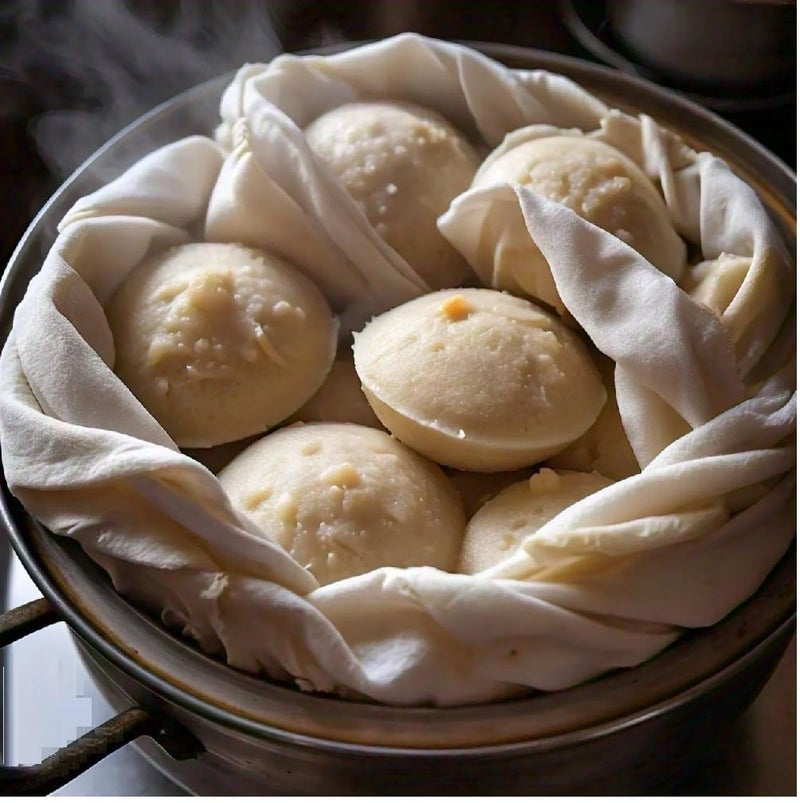 WUD 3pcs Idli Cloth for Steaming idlis, 37 X41 inch Loose Edges, Tailor Free, Material - Unbleached Muslin Cotton - Image 2