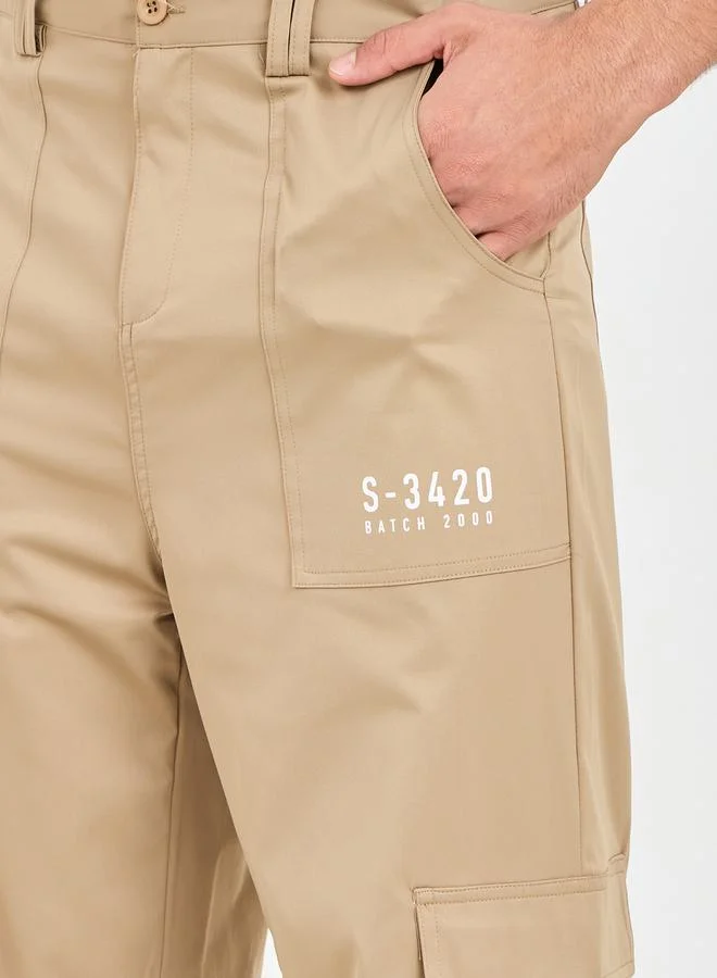 ستايلي Printed Wide Leg Cargo Pant