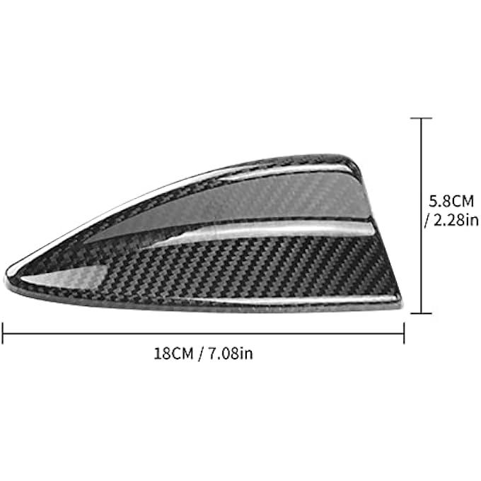 rayihni Compatible with Antenna Cover Shark Fin Trim Hood Carbon Fiber Automotive Roof Aerials for BMW E82 E46 E90 E92 E92 M3 (Black) - Image 2