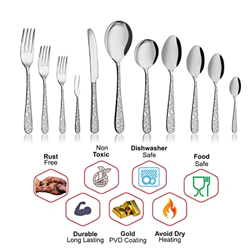 Shri & Sam Stainless Steel Monika with Laser Tea Fork,6 Pieces - Image 4