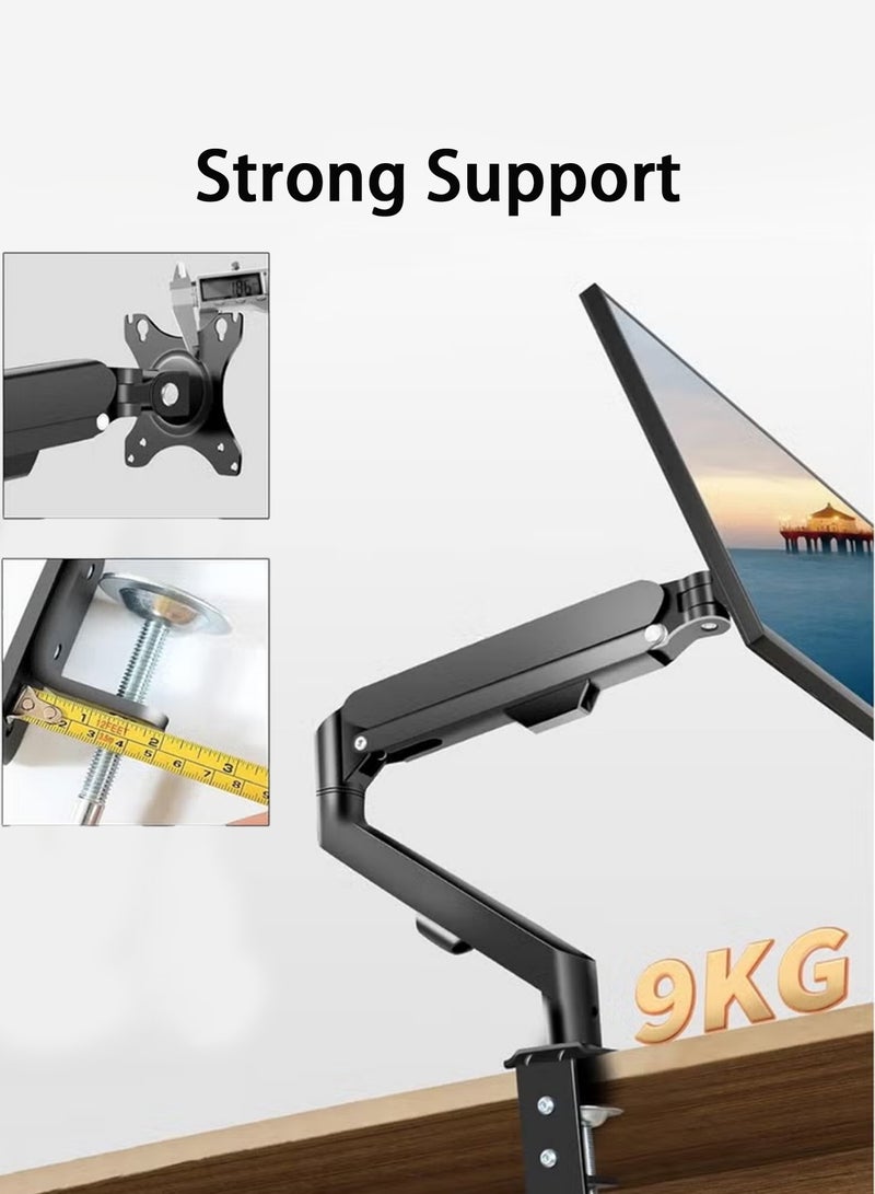 DRAKLAW Monitor Desk Mount, Single Arm Stand, Full Motion Monitor Arm (Holds up to 2-9KG) with Gas Spring for 17 to 32 Inch LCD LED Computer Monitor - Image 4