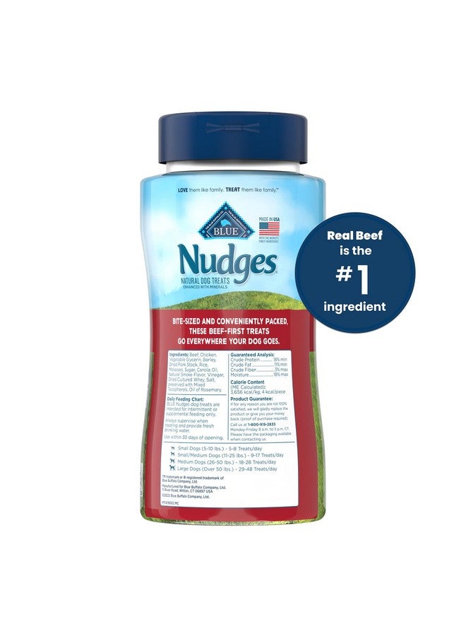 Nudges BiteSize Chewy Dog Treats With Real Usa Beef, Made With Natural Ingredients, Great For OnTheGo, 5.5Oz. Container