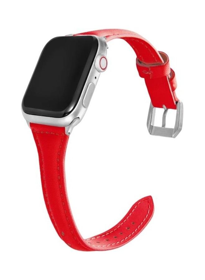NIBEMINENT Watch Strap For Apple Series 7 45mm/6 & Se 5 4 44mm/3 2 1 42mm Red  - Image 3