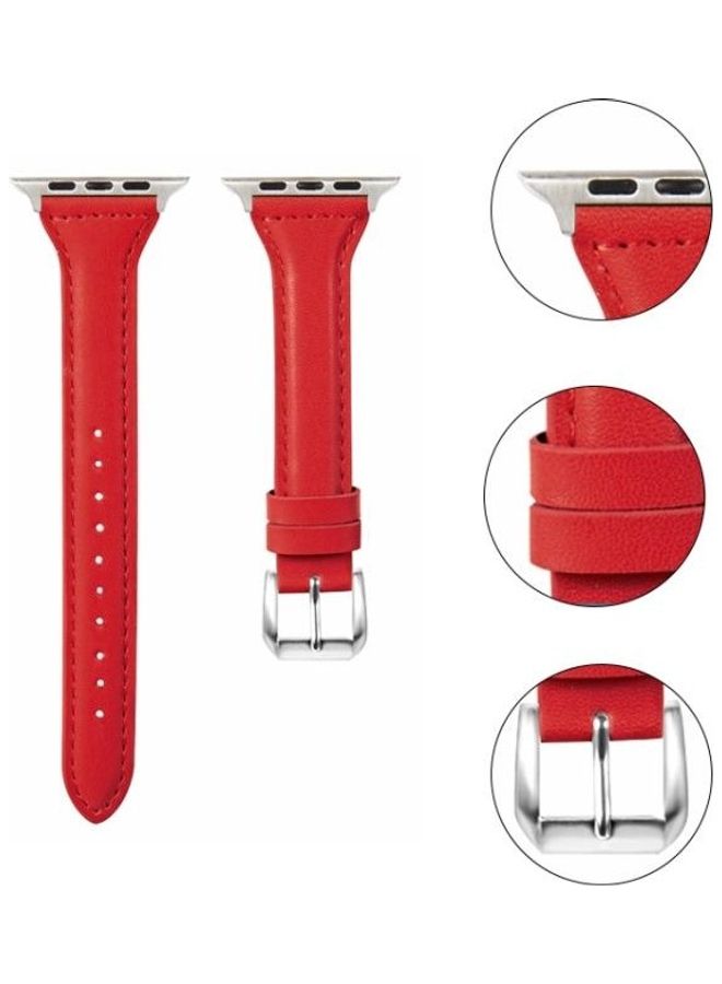 NIBEMINENT Watch Strap For Apple Series 7 45mm/6 & Se 5 4 44mm/3 2 1 42mm Red  - Image 2