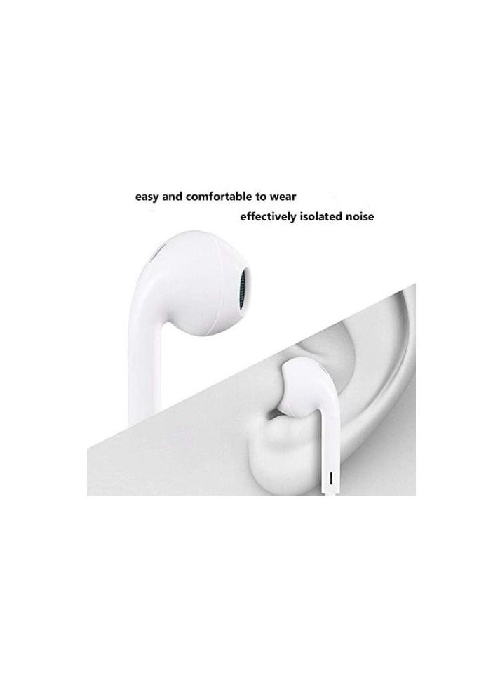 Generic - Wired Handfree Bluetooth Earbuds for iPhone X, 8, and 7 Plus ,12 pro max ,13 pro,14 pro- Headphones with Lightnning Connector Earphones Compatible with Apple phones - White - Image 1