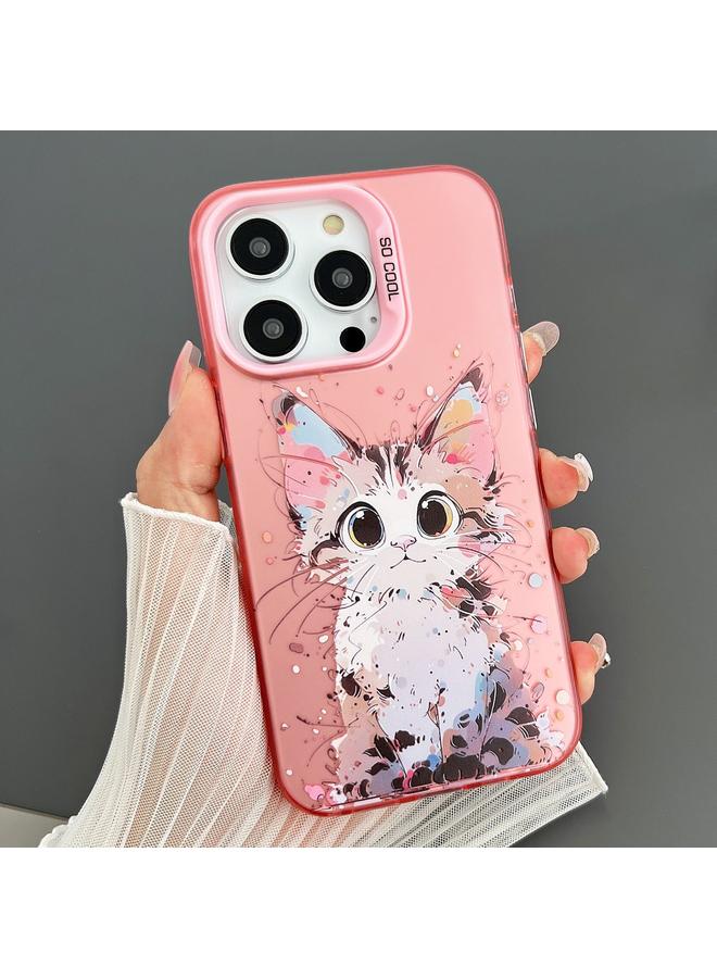 S-TOP Case For iPhone 13 Pro Dual-sided IMD Animal Graffiti TPU + PC Phone Case - Image 1