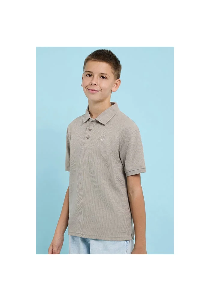 R&b Textured Polo T-Shirt with Short Sleeves