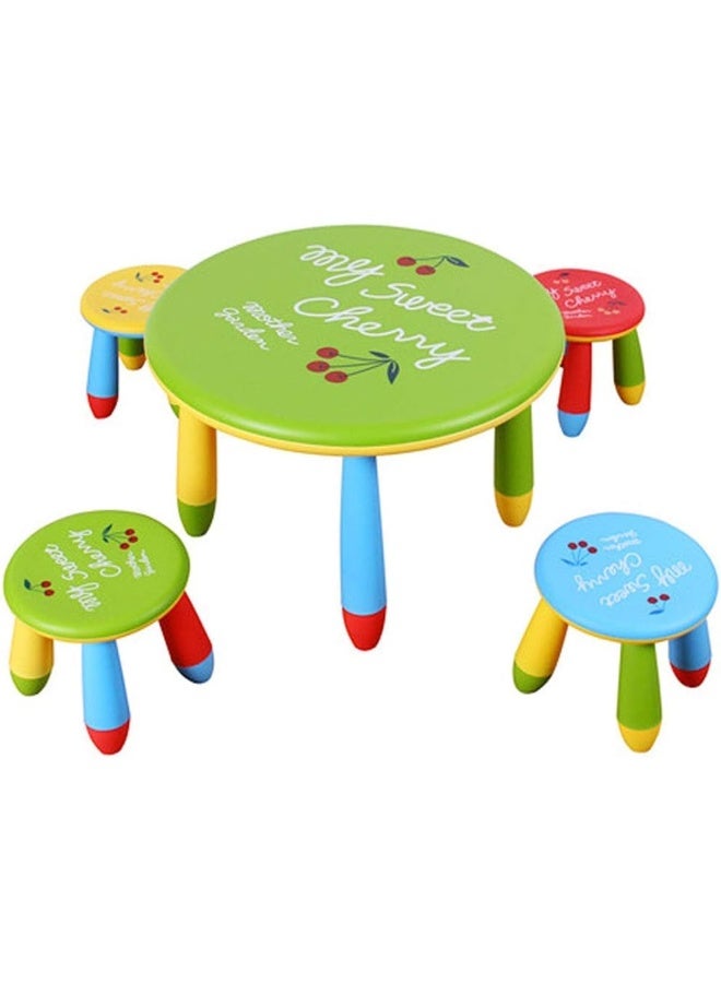 Rainbow Toys مجموعة طاولة وكرسي للأطفال من Rainbow Toys [طاولة واحدة و4 مقاعد] - مكتب دراسة بلاستيكي، طاولة طعام مستديرة | مقعد منزلي، UMR4RW17111  - Image 2
