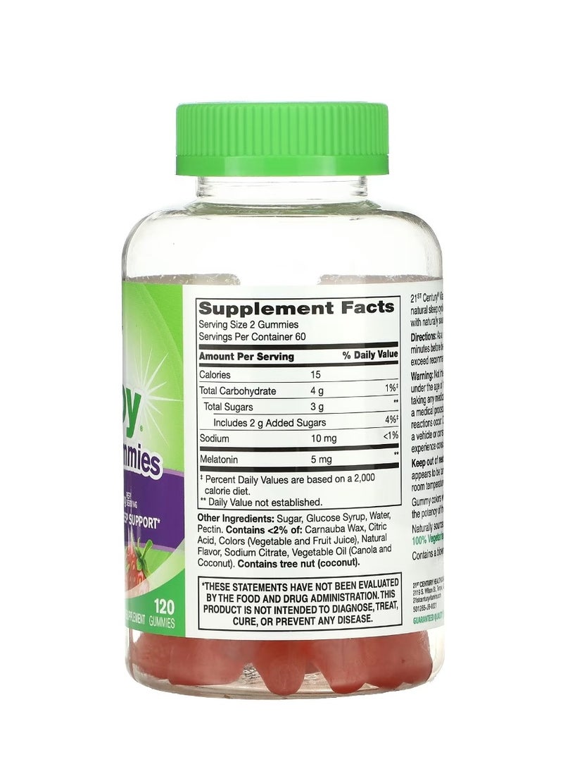 21st Century VitaJoy Melatonin Gummies, 5 mg 120 Gummies (2.5 mg per Gummy) - Image 2