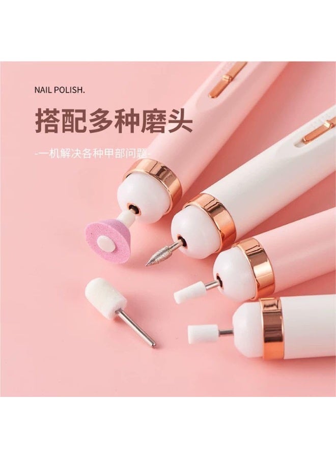 Generic Electric Nail Drill Multicolor with 6 Professional Filing & Polishing Heads – USB Rechargeable Nail Care Tool for Shaping, Cuticle Cleaning, Buffing & Removing Dead Skin for Home and Salon Use - Image 3