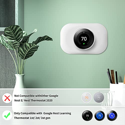 Petrichor Compatible with Google Nest Thermostat 1st/2nd/3rd Wall Plate Cover - Petrichor Nest Thermostat Trim Kit, Made for Google Nest Thermostat 1st/2nd/3rd, Cover Imperfections Easy to Install - Snow - Image 3