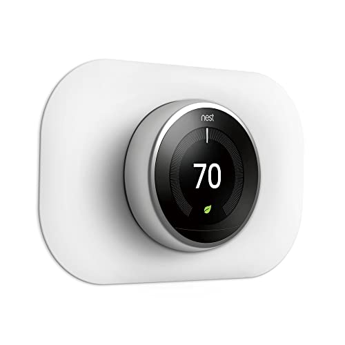 Petrichor Compatible with Google Nest Thermostat 1st/2nd/3rd Wall Plate Cover - Petrichor Nest Thermostat Trim Kit, Made for Google Nest Thermostat 1st/2nd/3rd, Cover Imperfections Easy to Install - Snow - Image 1
