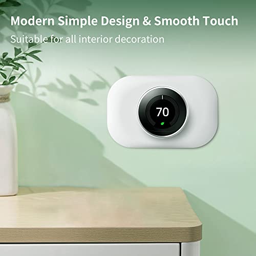 Petrichor Compatible with Google Nest Thermostat 1st/2nd/3rd Wall Plate Cover - Petrichor Nest Thermostat Trim Kit, Made for Google Nest Thermostat 1st/2nd/3rd, Cover Imperfections Easy to Install - Snow - Image 4