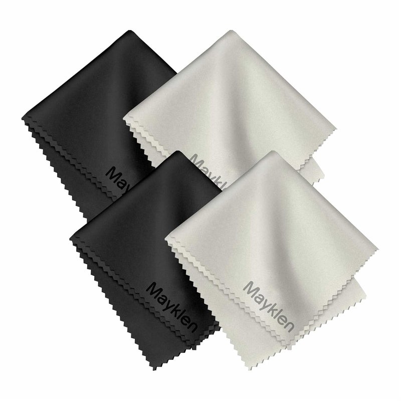 Mayklen Pack of 4 Microfiber Cleaning Cloth for Glasses- 6x7 inch - Luxurious Micro Fiber Cleaning Cloth for Laptop, Camera, Lens, Mobile Screens - Pack of 4 - Image 1