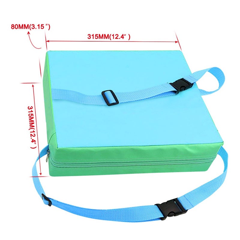 Sunmall Toddler Booster Seat for Dining Table,Chair Increasing Cushion for Baby Kids,Portable Dismountable Adjustable Highchair Booster (Blue+ Green) - Image 3