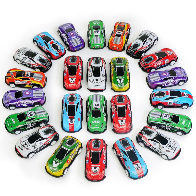 Beestech 21 Pack Pull Back Toy Cars Party Favors Goodie Bag Stuffers Race Vehicles Bulk Pinata Fillers Teacher Treasure Prize Box Toys for Boys Girls Toddlers 2345 Years Old - Image 2