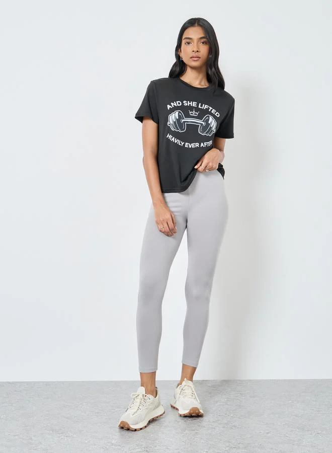 Take Two Take Two Women Black Graphic Print T-Shirt