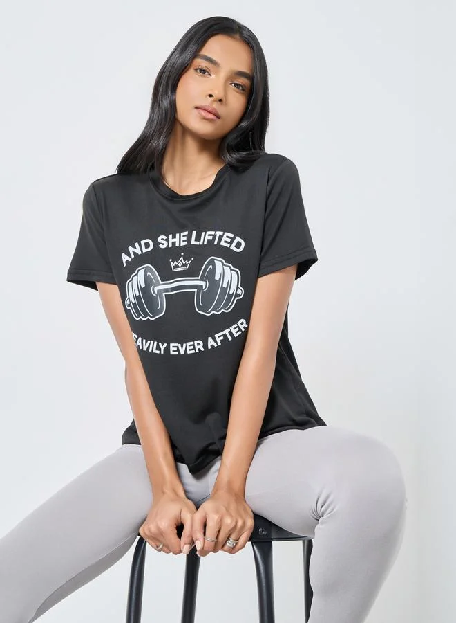 Take Two Take Two Women Black Graphic Print T-Shirt