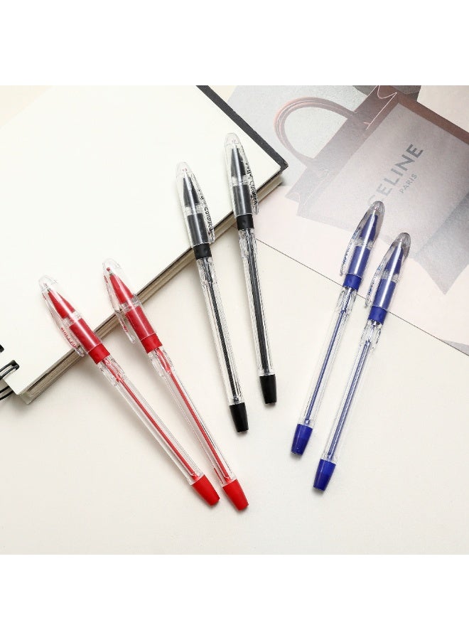 تشيلو طقم 10 أقلام حبر جاف سلسة الكتابة رأس 0.7 مللي، تصميم مريح قبضة مثلثية للكتابة اليومية وللاستخدام المكتبي والجامعي، متعددة الألوان (أسود) - Image 3