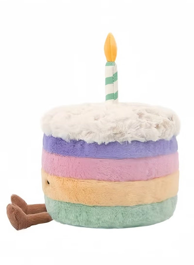 Birthday Cake Plush Toy, Amuseable Birthday Cake Collectable Plush Decoration 15 cm - Image 2