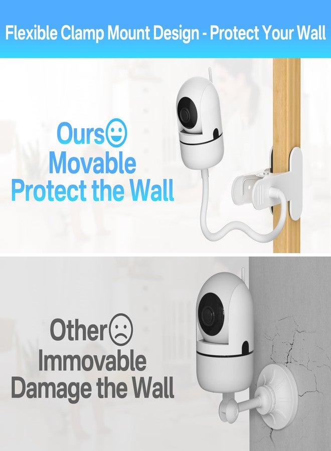 Yususipa Universal Baby Monitor Crib Mount for HelloBaby, VTech, Infant Optics DXR 8 & DXR-8 Pro, ANMEATE, Nanit Pro, Eufy, Owlet, VAVA - 19.4" Flexible Goosenesk Baby Monitor Crib Holder for 360° Adjustable - Image 4