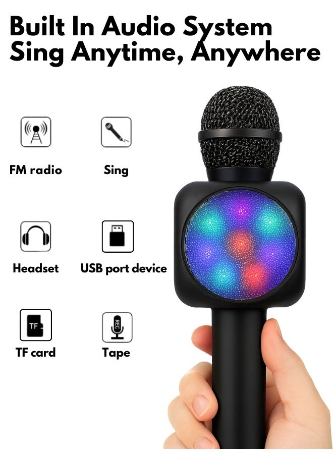 Wireless Bluetooth Karaoke Microphone with Built-In Speaker – 4-in-1 Mic for Singing, Recording, Voice Effects – Perfect for Parties, Travel & Event - Image 2
