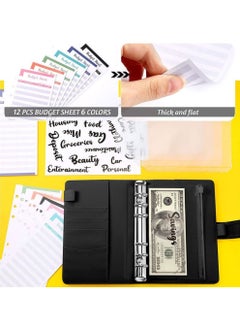 Generic A6 Loose-Leaf Folder Hand Account Book Macaron Notebook Leather PU6 Hole Loose-Leaf Book Cash Budget Book  - Image 2
