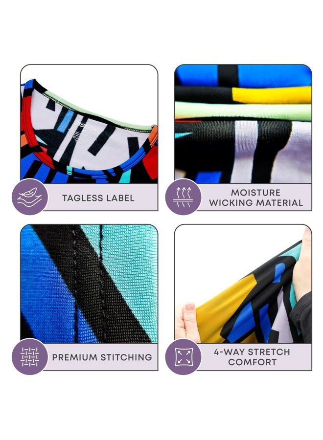 Rocky Thermal Underwear for Women, Long Johns Fleece Lined Set, Shirt & Pants, Base Layer w/Leggings/Bottoms Ski/Extreme Cold, Geometric Design, S - Image 3