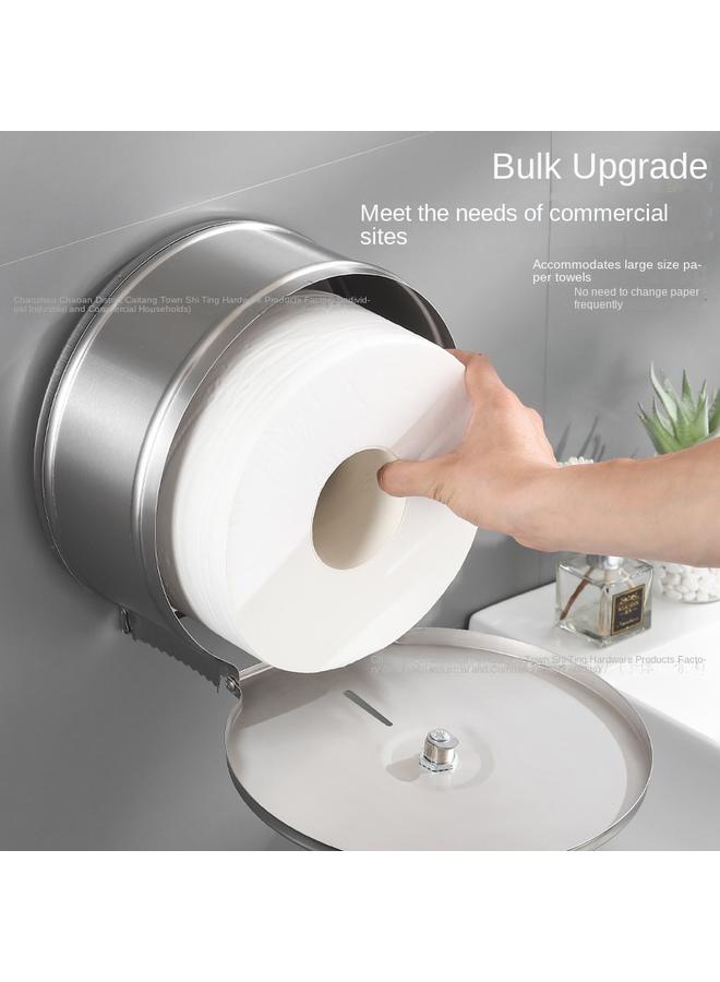 Bluejw 304 Stainless Steel Tissue Box Toilet Large Plate Hand Wipe Roll Paper Box Hotel Engineering Toilet Paper Hand Waterproof Paper Box - Image 5