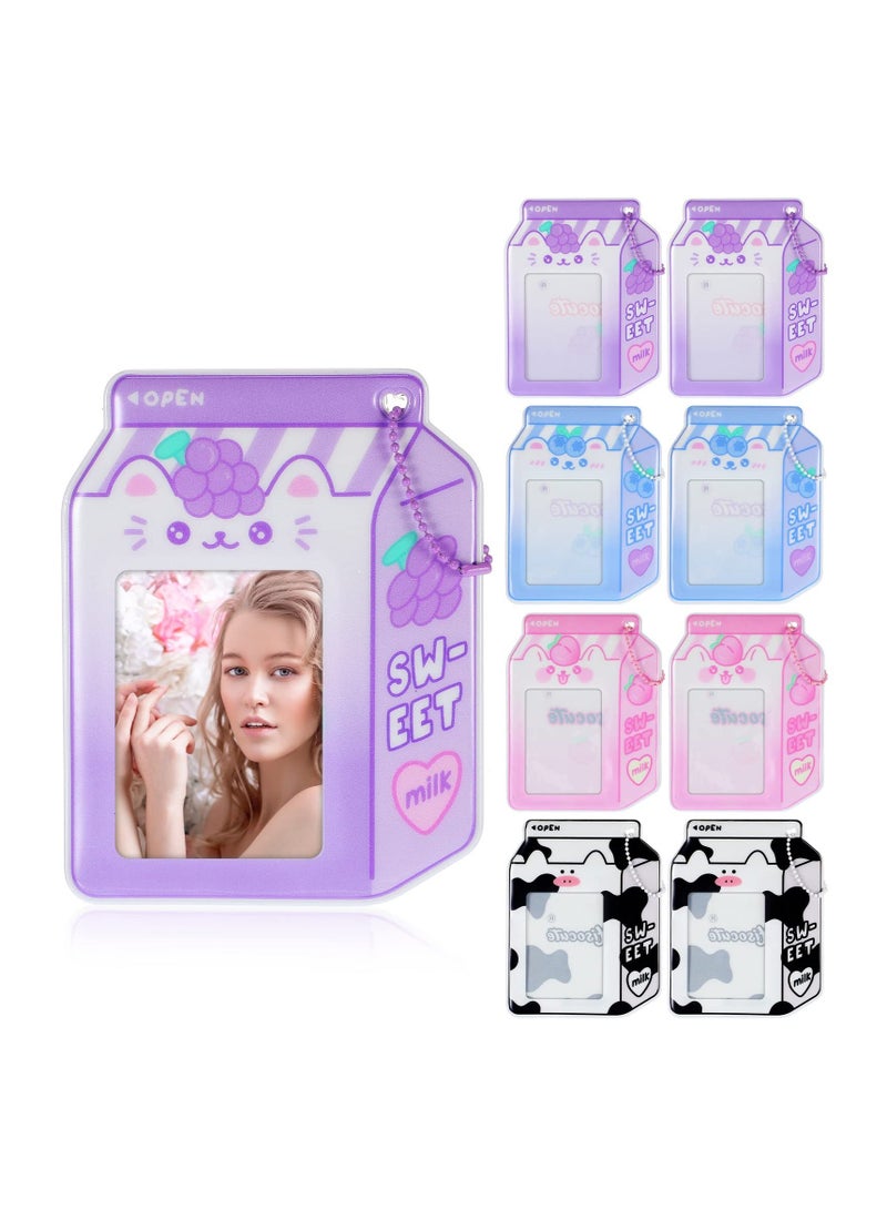 Generic SYOSI, 8 Pcs Kpop Photocard Holder Keychain, 4.4x3.2 Inch Cardholder Plastic Cover, Kawaii Korean Star Card Covers Key Chain, Lovely Sleeves for Cards Photos  - Image 1