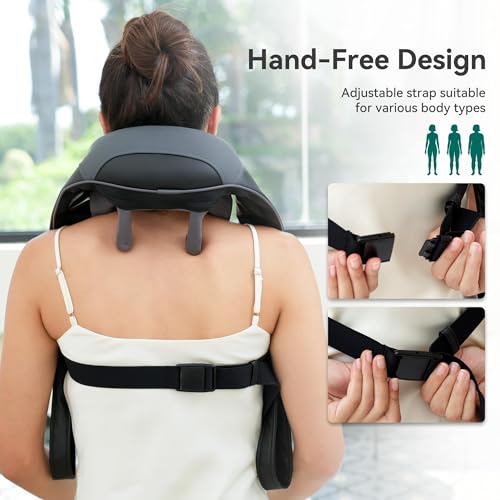 Snailax Cordless Neck Shoulder Massager with Heat for Pain Relief Deep Tissue, Upgarded 4D Kneading, Shiatsu Back Neck Massager Pillow for Neck, Shoulders Back, Gifts for Men Women Mom Dad - Image 5