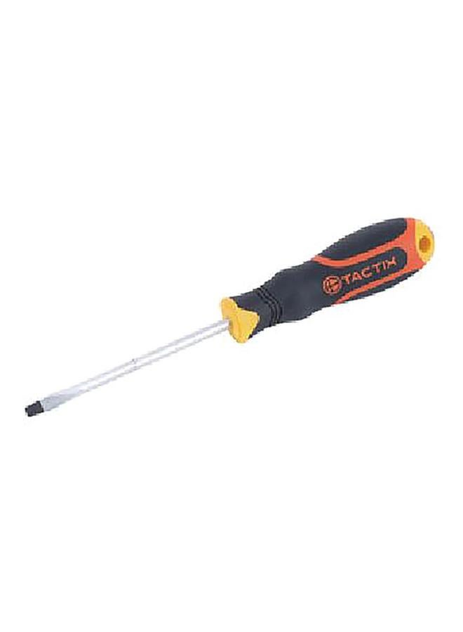 Tactix Magnetic Tip Non-Slip Flat Screwdriver Multicolor 1/4 x 4inch 205010 